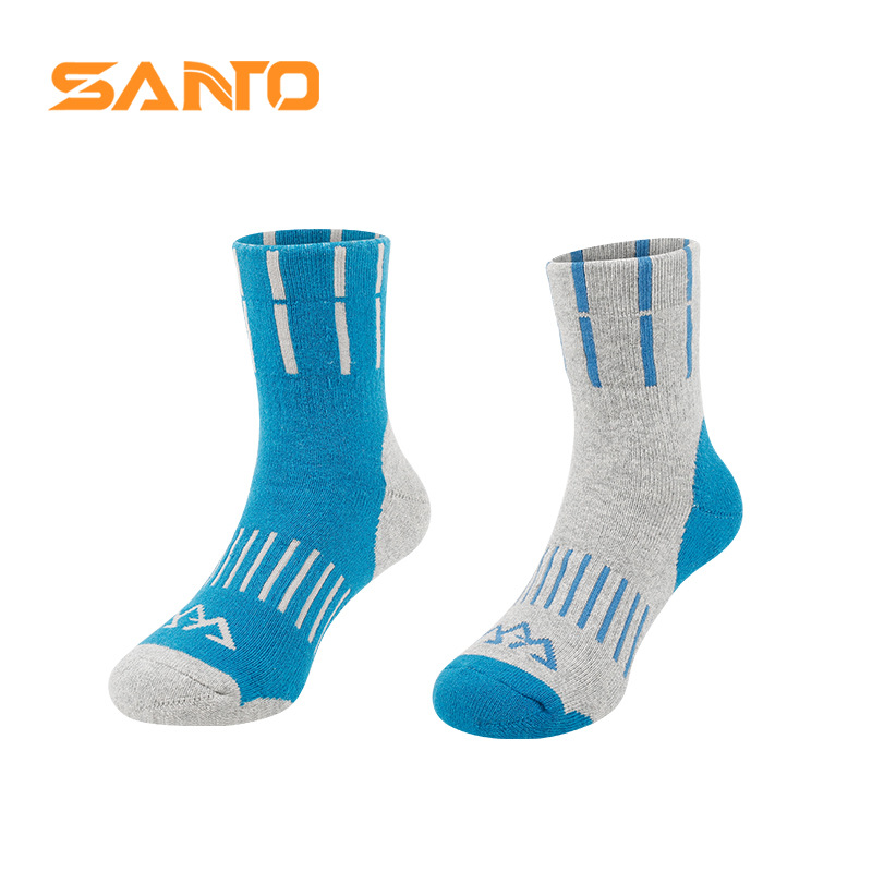 SANTO 2 Pairs Mountain Quick-drying Thick Warm Winter Boys Girls Socks Outdoor Children Sports Socks